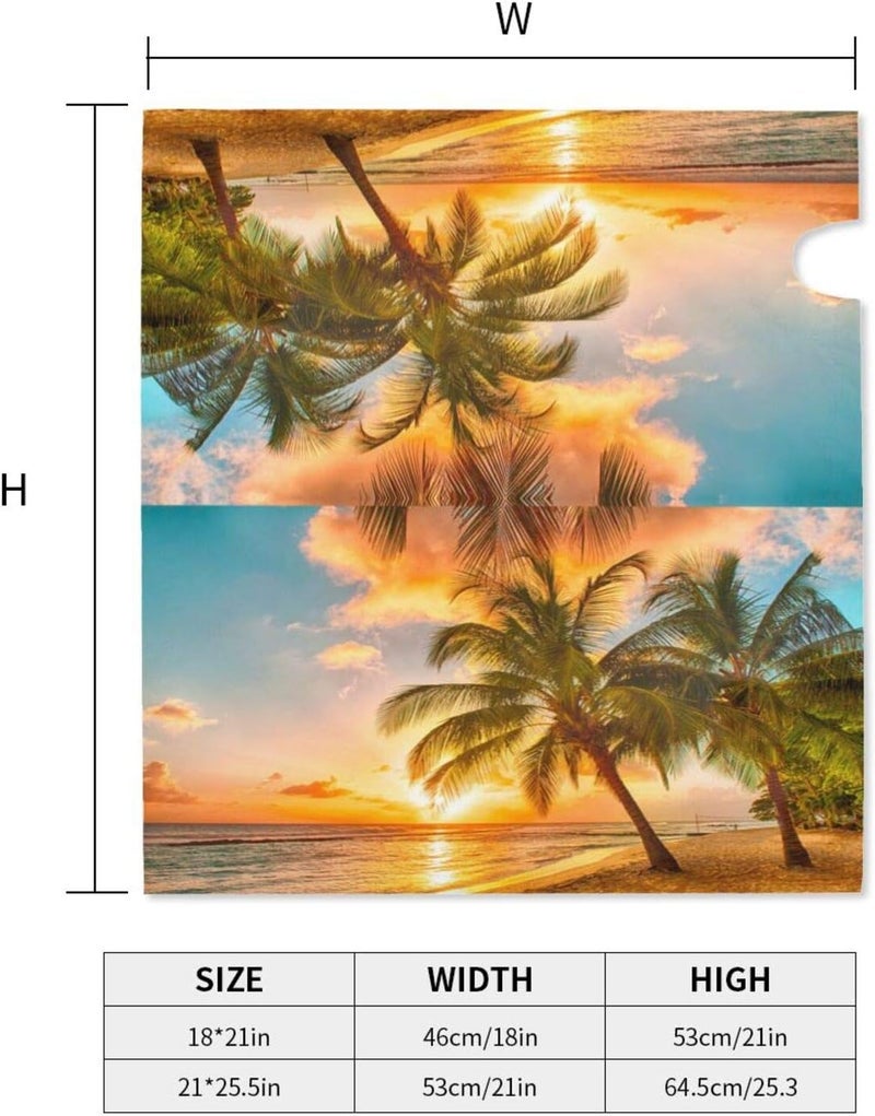 Abucaky Beach Palm Trees Mailbox Cover Magnetic Sunset Over The Sea Waterproof Mailbox Wraps Post Letter Box Decor 25.5x21 in - Image 5